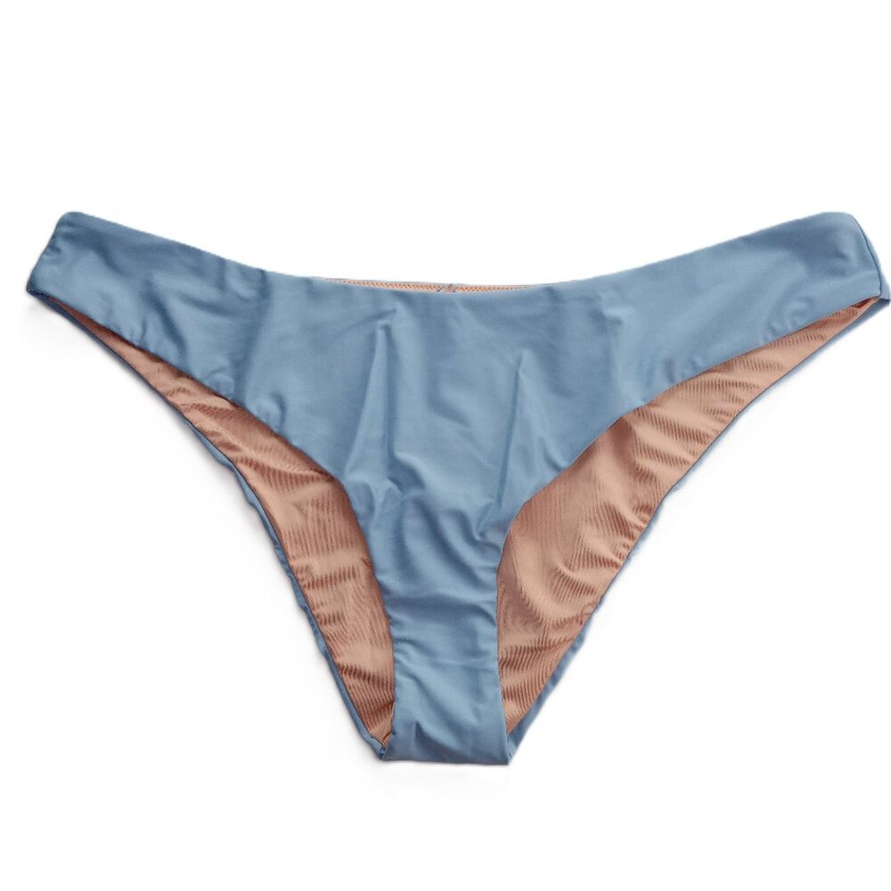 J. Crew Women's Curved Waist Cheeky Bikini Bottom Size XXL Blue Swim